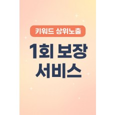 키워드 상위노출 1회 보장 서비스